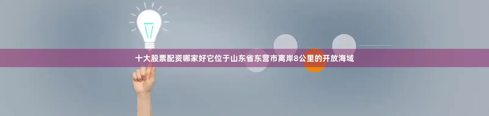 十大股票配资哪家好它位于山东省东营市离岸8公里的开放海域